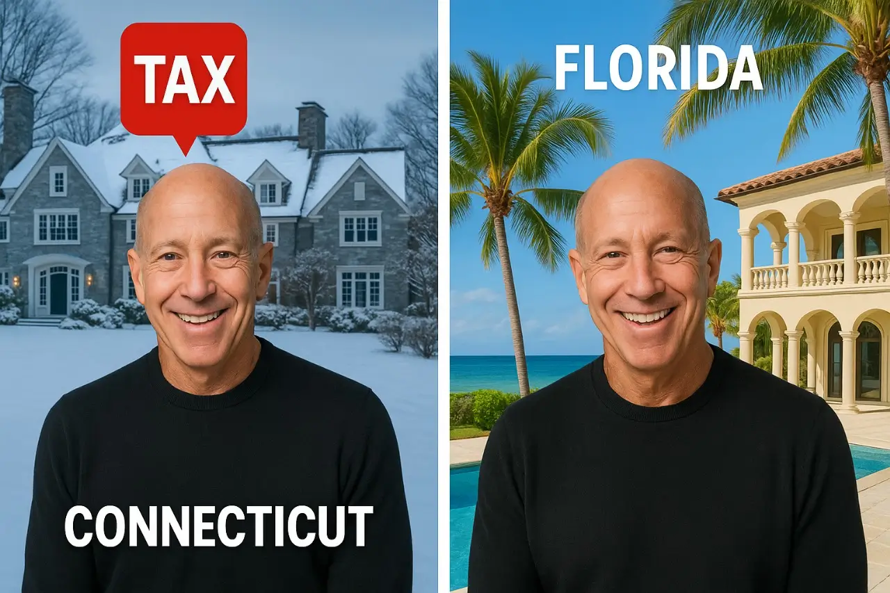 Connecticut to Florida estate planning visual inspired by Barry Sternlicht