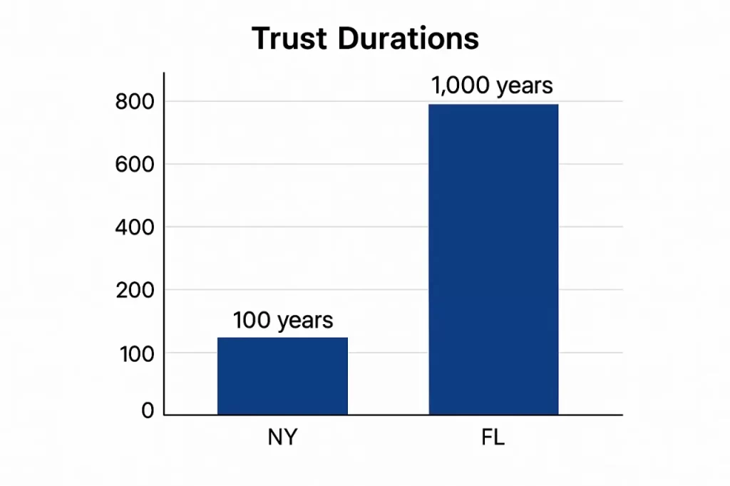 Dynasty trust duration comparison New York vs Florida