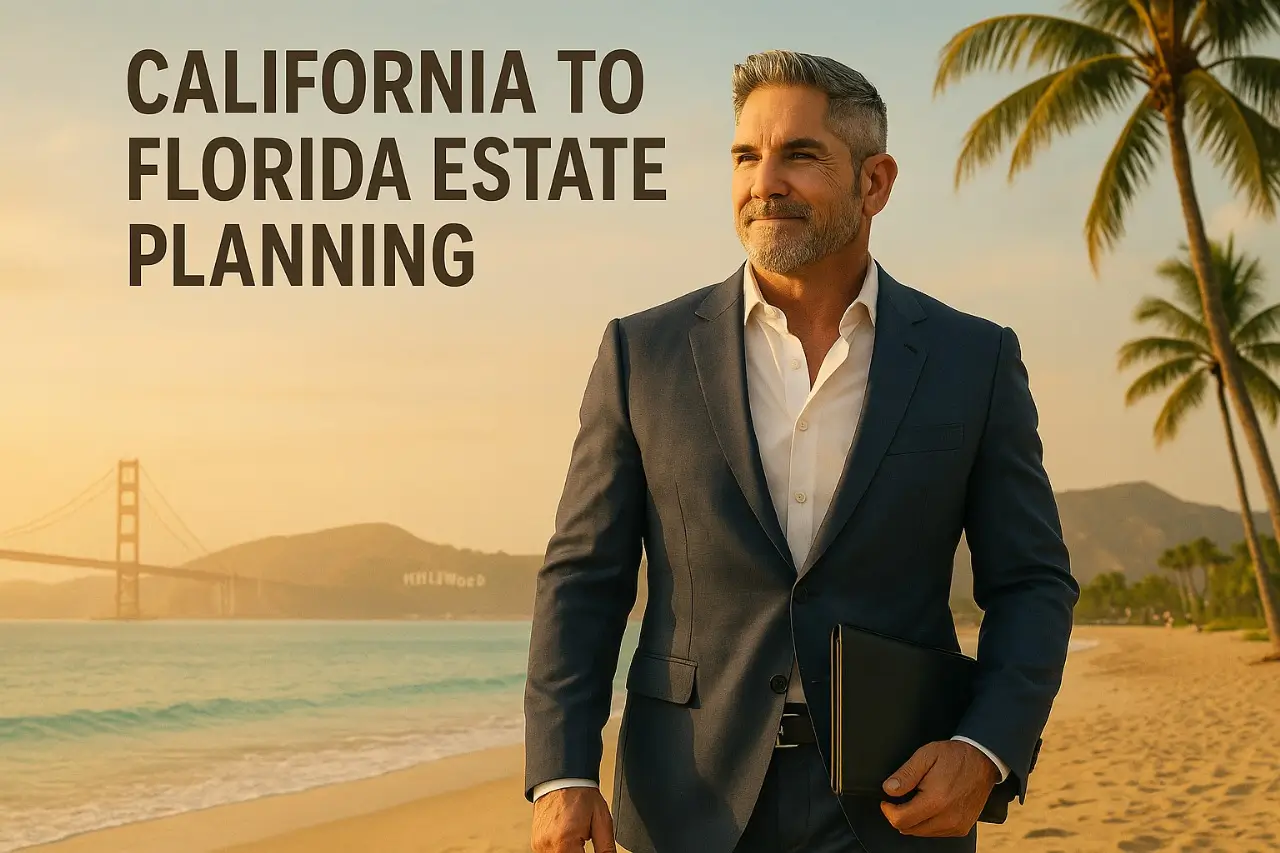 California to Florida estate planning visual with Grant Cardone