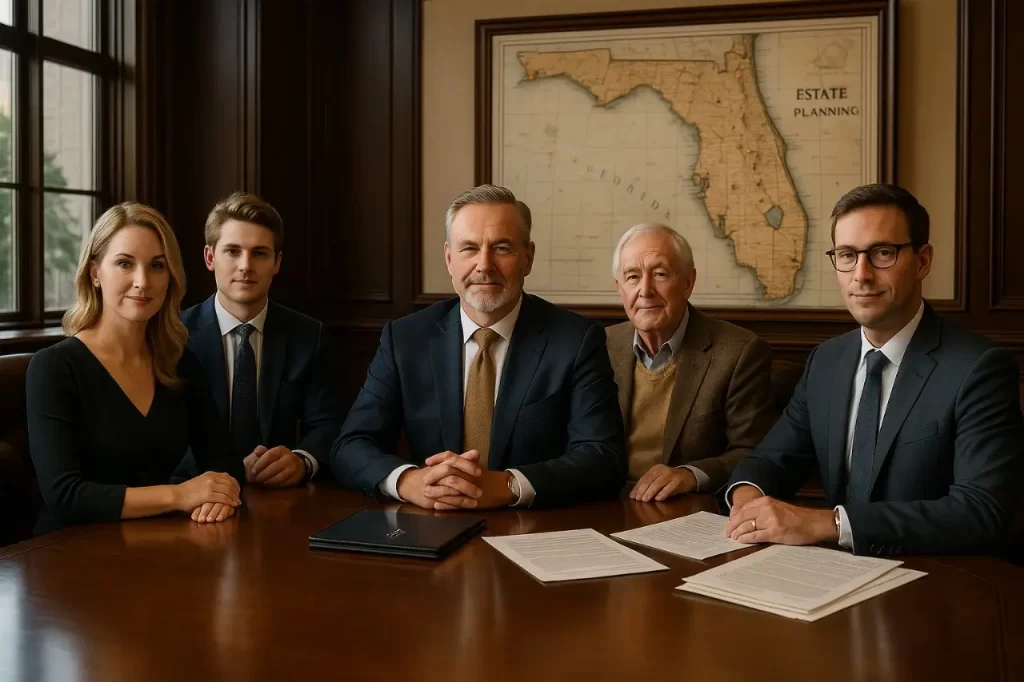 Florida estate attorney advising a wealthy family on tax-saving strategies