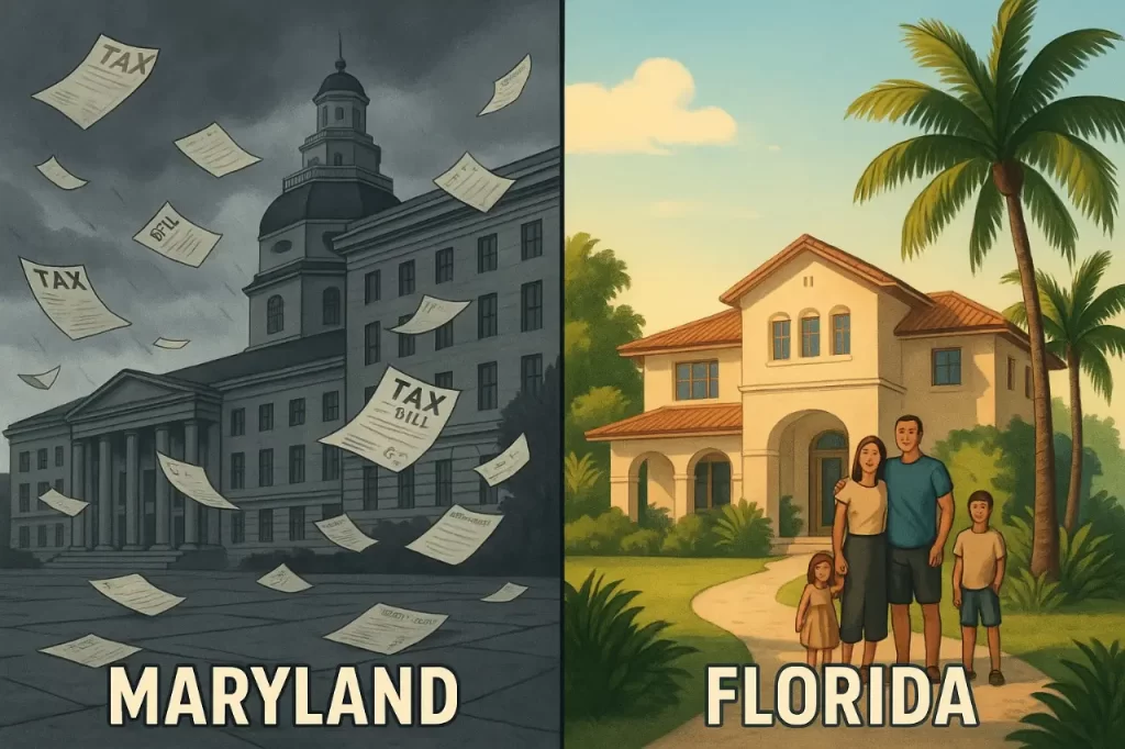 Maryland estate tax vs Florida estate planning visual